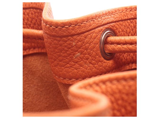 Hermès Borsa a Spalla Hermes Togo Leather Market PM Arancione - vista 4