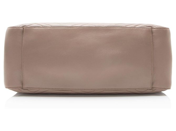 Borsa a Spalla con Catena Gucci Matelasse Leather GG Marmont Medium Marrone Beige - vista 4