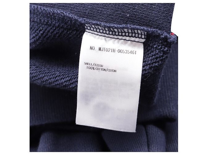 Thom Browne Sweatshirt mit 4 Streifen aus Navy Blue Baumwolle Blau Marineblau - Ansicht 7