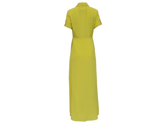Abito chemisier lungo Diane von Furstenberg in seta gialla Giallo - vista 4