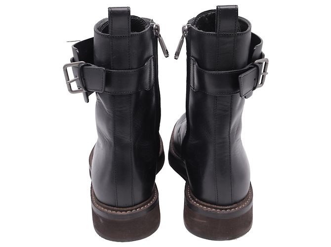 Stivaletti Monili in pelle nera Brunello Cucinelli - vista 4