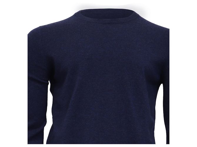 Brunello Cucinelli Pullover aus Navy Blue Kaschmir Blau Marineblau - Ansicht 2