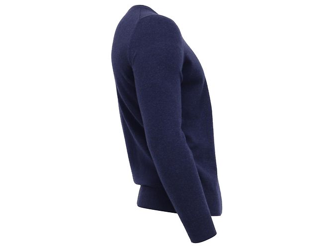 Brunello Cucinelli Pullover aus Navy Blue Kaschmir Blau Marineblau - Ansicht 3