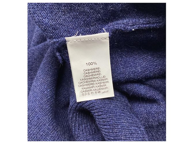 Brunello Cucinelli Pullover aus Navy Blue Kaschmir Blau Marineblau - Ansicht 6