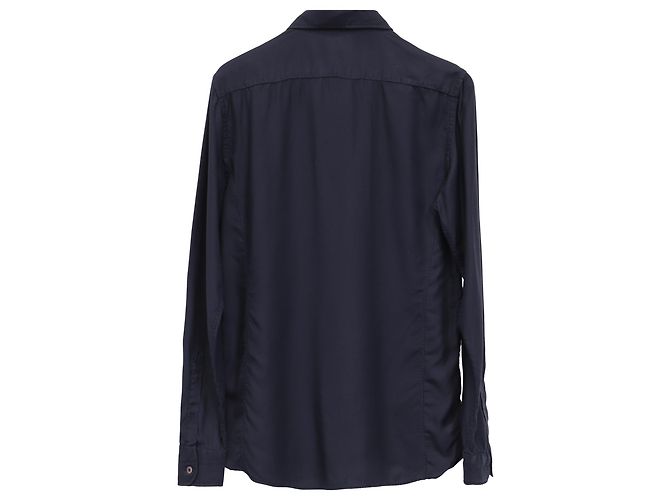 Tom Ford Button-Down-Hemd aus Lyocell in Navy Blue Blau Marineblau - Ansicht 3
