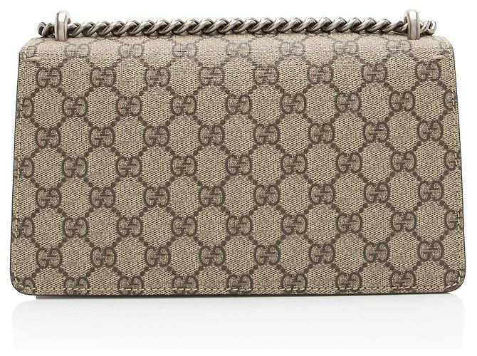 Borsa a tracolla Gucci GG Supreme Crystal Dionysus Medium E/W Marrone Beige - vista 3