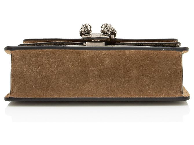 Borsa a tracolla Gucci GG Supreme Crystal Dionysus Medium E/W Marrone Beige - vista 4