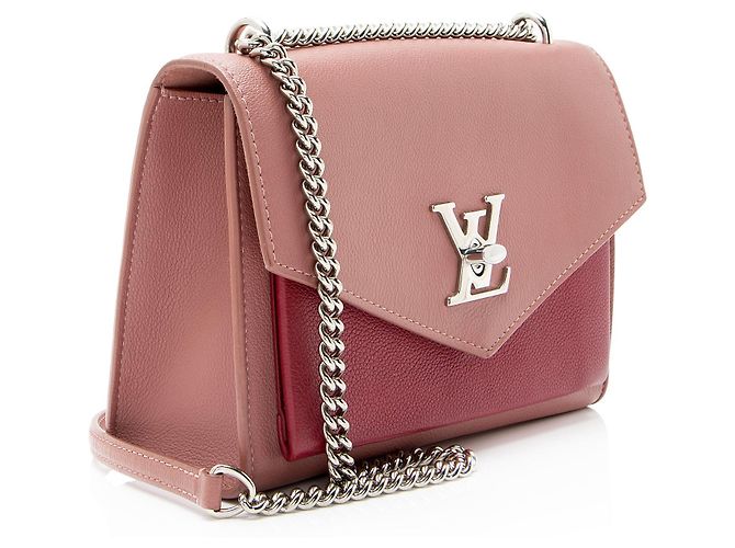 Bolsa de ombro Louis Vuitton em couro de vitelo Mylockme BB Rosa - vista 2