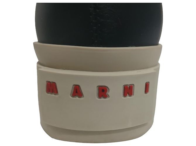 Sneakers Marni Pablo Mary-Jane in pelle nappa nera - vista 11