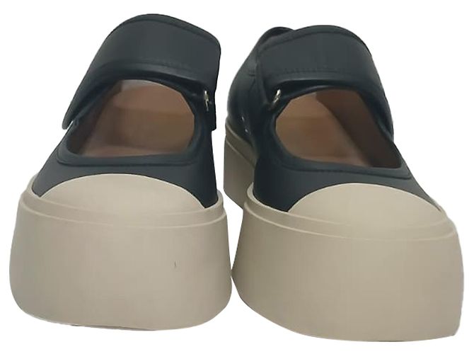 Sneakers Marni Pablo Mary-Jane in pelle nappa nera - vista 2