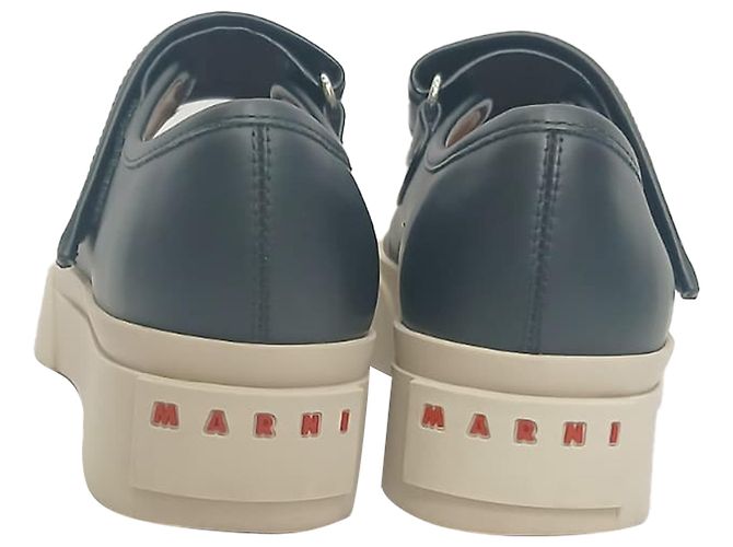 Sneakers Marni Pablo Mary-Jane in pelle nappa nera - vista 3