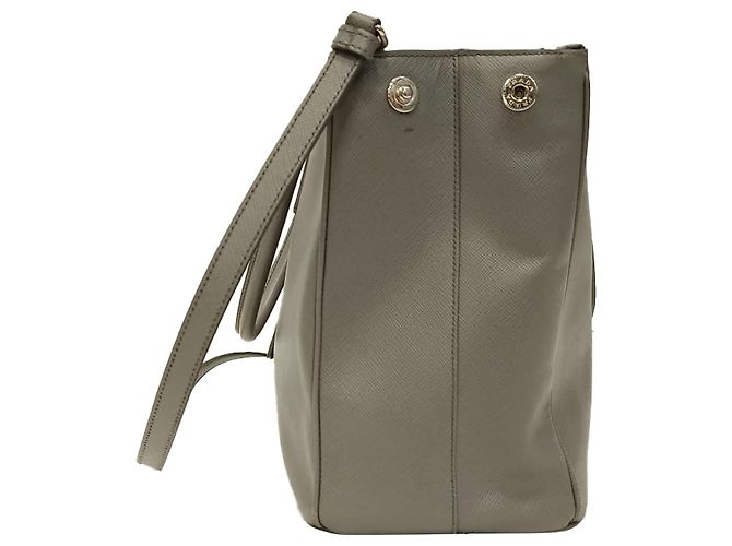 Prada Medium Galleria Double Zip Tote Bag aus grauem Saffiano-Leder - Ansicht 5