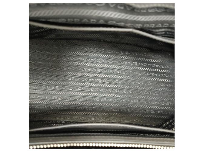 Prada Medium Galleria Double Zip Tote Bag aus grauem Saffiano-Leder - Ansicht 8