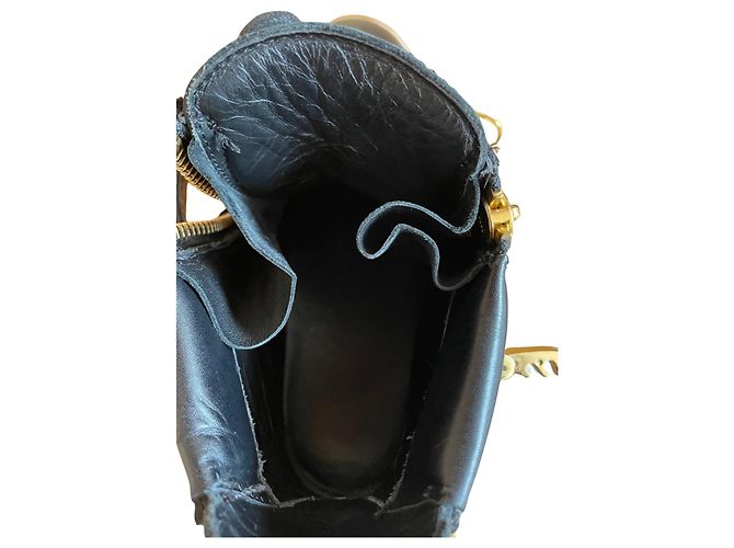 Giuseppe Zanotti Sneakers Alte Rockhopper in Pelle Nera Nero - vista 5
