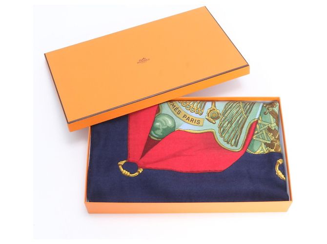 Silk In Hermès Hermes Carre Géant 140 Soleil de Soie Schal Marineblau - Ansicht 2