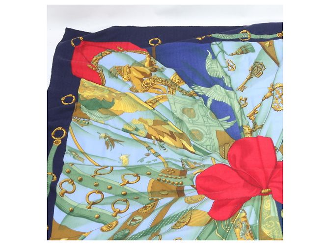 Silk In Hermès Hermes Carre Géant 140 Soleil de Soie Schal Marineblau - Ansicht 3