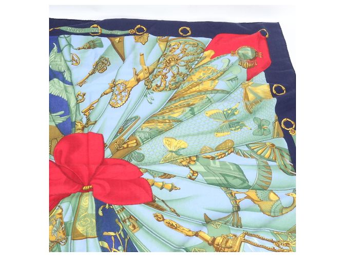 Silk In Hermès Hermes Carre Géant 140 Soleil de Soie Schal Marineblau - Ansicht 4