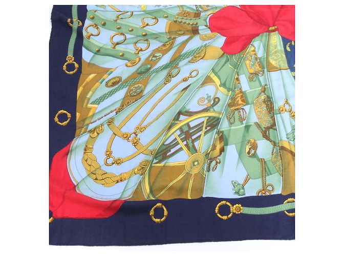 Silk In Hermès Hermes Carre Géant 140 Soleil de Soie Schal Marineblau - Ansicht 5