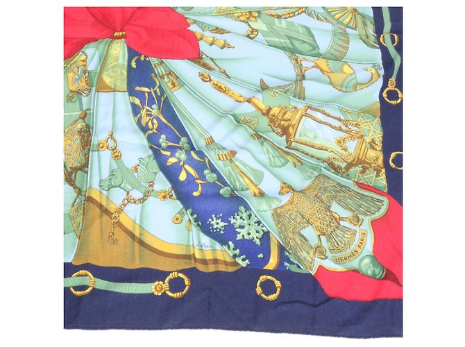 Silk In Hermès Hermes Carre Géant 140 Soleil de Soie Schal Marineblau - Ansicht 6