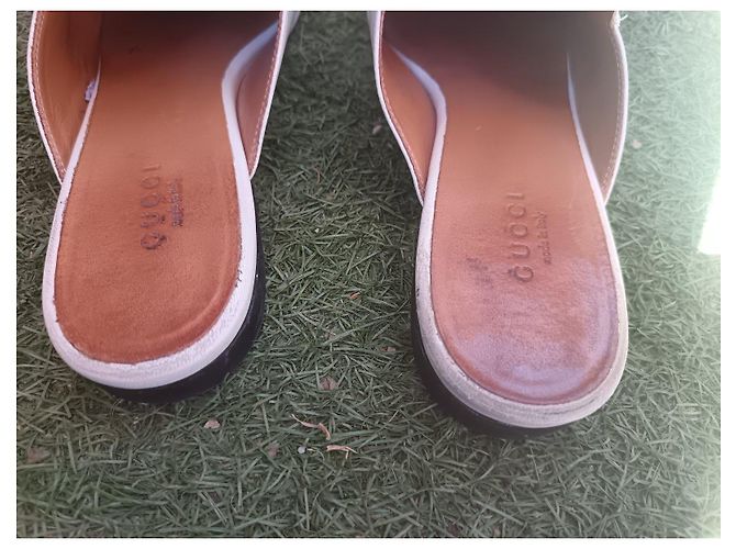 Gucci Princetown Leder-Mules Weiß - Ansicht 4