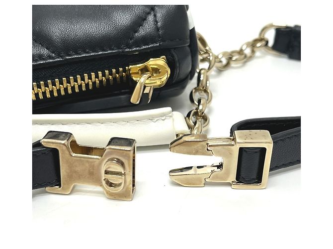 Borsa Hobo Christian Dior Cannage Vibe Nero Bianco - vista 12