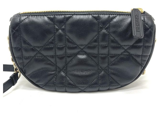 Borsa Hobo Christian Dior Cannage Vibe Nero Bianco - vista 2
