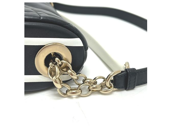 Borsa Hobo Christian Dior Cannage Vibe Nero Bianco - vista 7