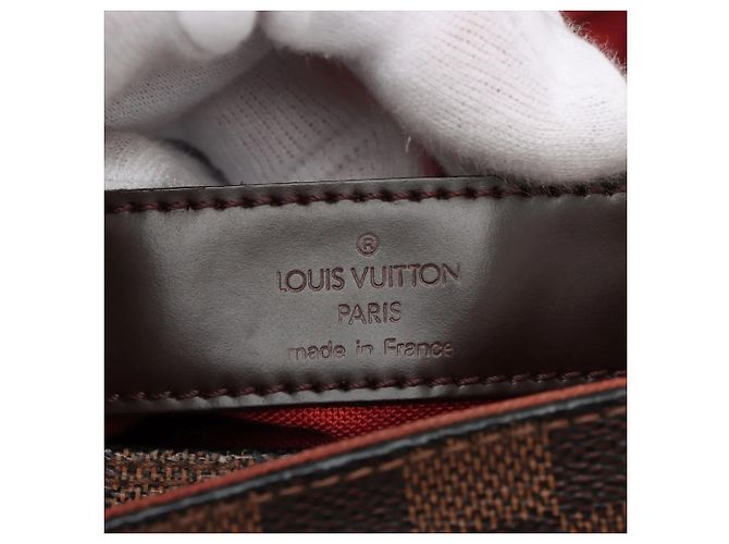 Borsa a tracolla in pelle Louis Vuitton Damier Naviglio Damier ebene - vista 10
