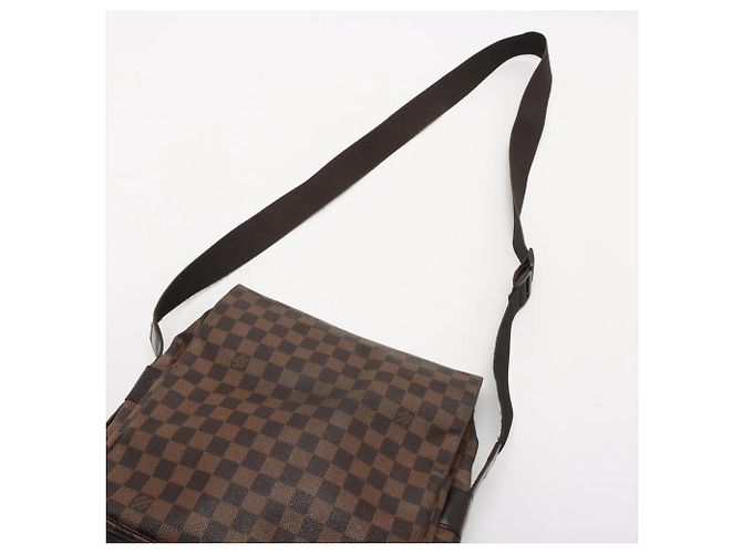 Borsa a tracolla in pelle Louis Vuitton Damier Naviglio Damier ebene - vista 5