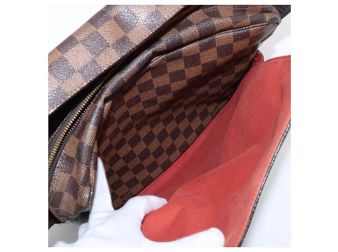 Borsa a tracolla in pelle Louis Vuitton Damier Naviglio Damier ebene - vista 7