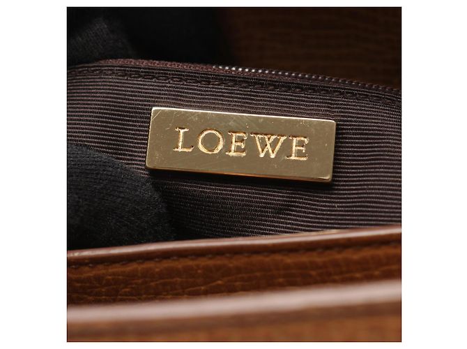 Borsa a mano in pelle beige Loewe - vista 4