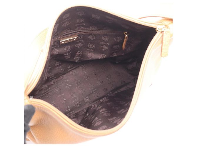 Borsa a tracolla in pelle beige Loewe - vista 3
