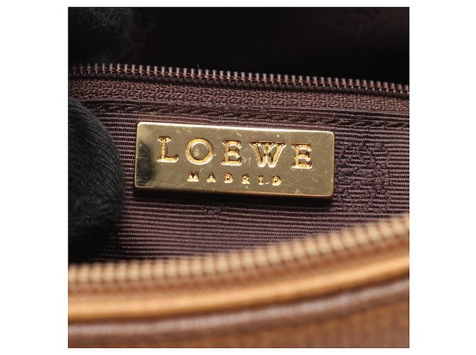 Borsa a tracolla in pelle beige Loewe - vista 4