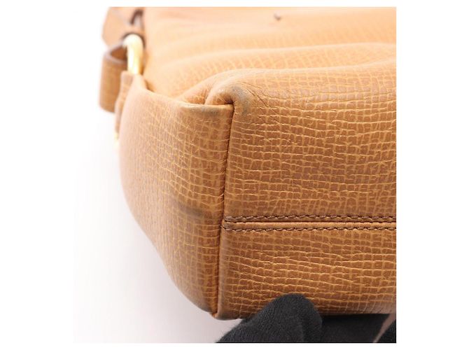 Borsa a tracolla in pelle beige Loewe - vista 5