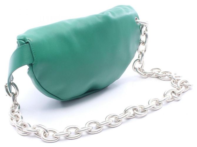 Bottega Veneta The Chain Pouch Mini - Marsupio in pelle verde - vista 2