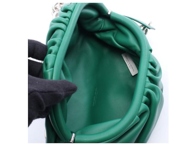 Bottega Veneta The Chain Pouch Mini - Marsupio in pelle verde - vista 3