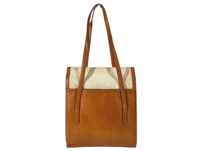 Hermès Hermes Vintage Flap Bag Braun Beige - Ansicht 10