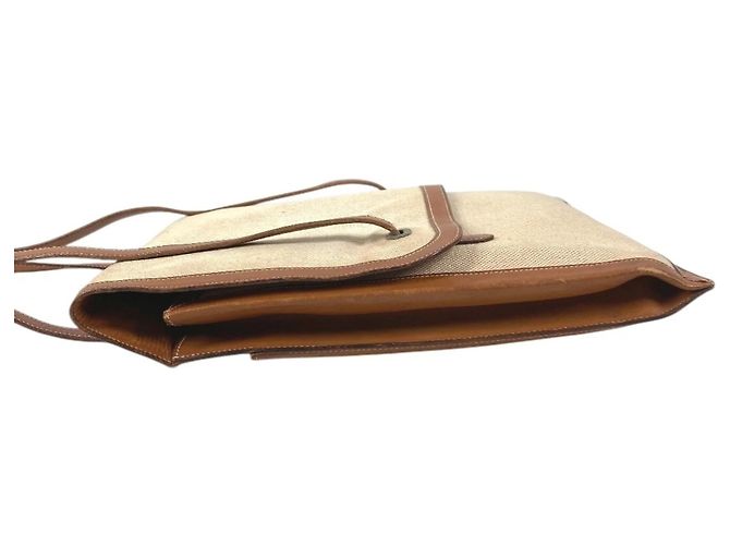 Hermès Hermes Vintage Flap Bag Braun Beige - Ansicht 12