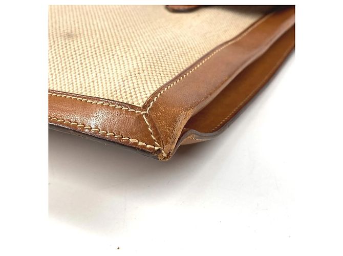 Hermès Hermes Vintage Flap Bag Braun Beige - Ansicht 14