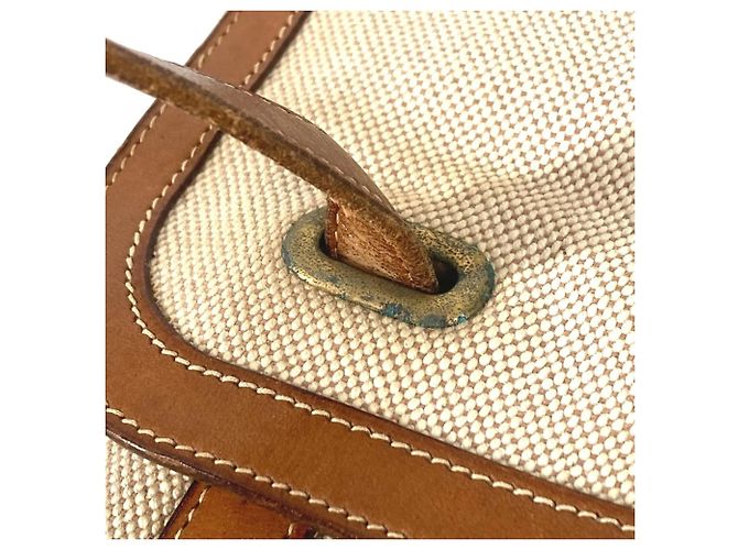 Hermès Hermes Vintage Flap Bag Braun Beige - Ansicht 16