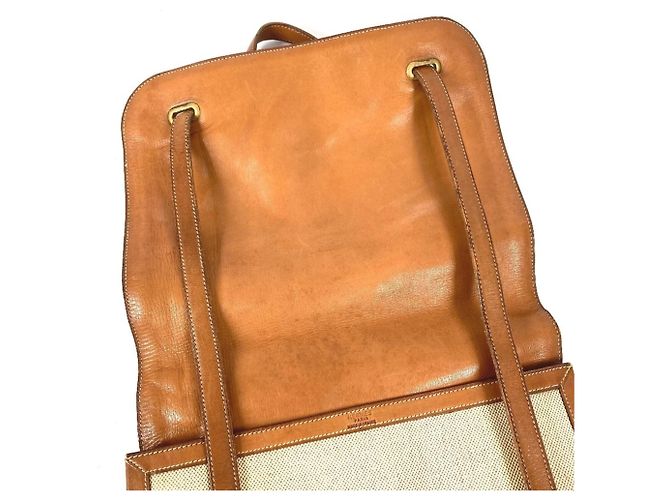 Hermès Hermes Vintage Flap Bag Braun Beige - Ansicht 2