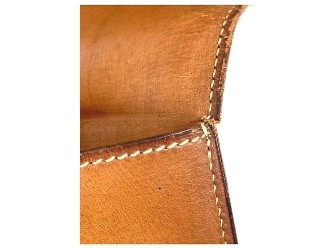 Hermès Hermes Vintage Flap Bag Braun Beige - Ansicht 4