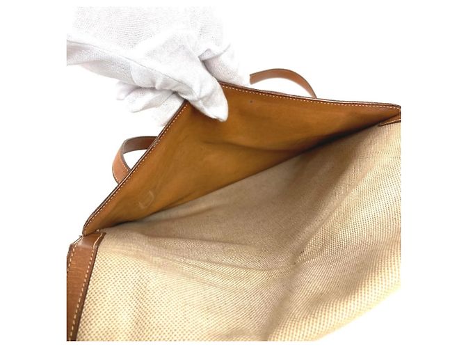 Hermès Hermes Vintage Flap Bag Braun Beige - Ansicht 9