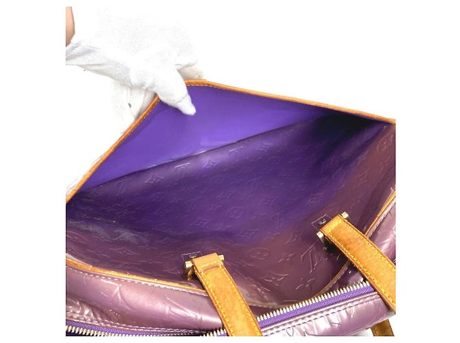 Borsa Louis Vuitton Monogram Vernis Sutton Porpora - vista 13