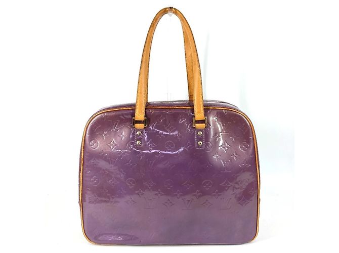 Borsa Louis Vuitton Monogram Vernis Sutton Porpora - vista 2