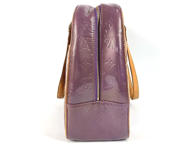 Borsa Louis Vuitton Monogram Vernis Sutton Porpora - vista 3
