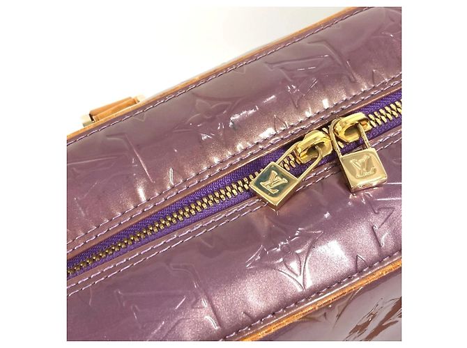 Borsa Louis Vuitton Monogram Vernis Sutton Porpora - vista 7