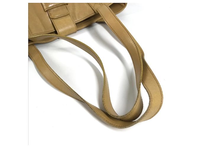 Chanel Vintage Logo Schultertasche Beige - Ansicht 10