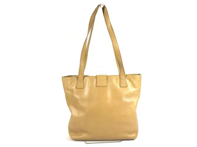 Chanel Vintage Logo Schultertasche Beige - Ansicht 2