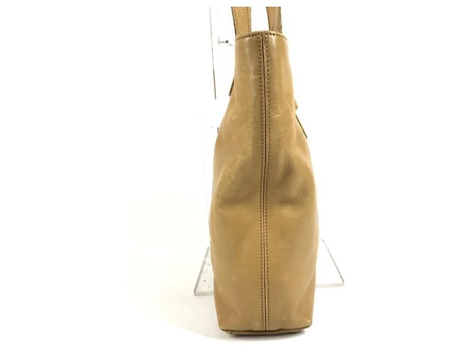 Chanel Vintage Logo Schultertasche Beige - Ansicht 3